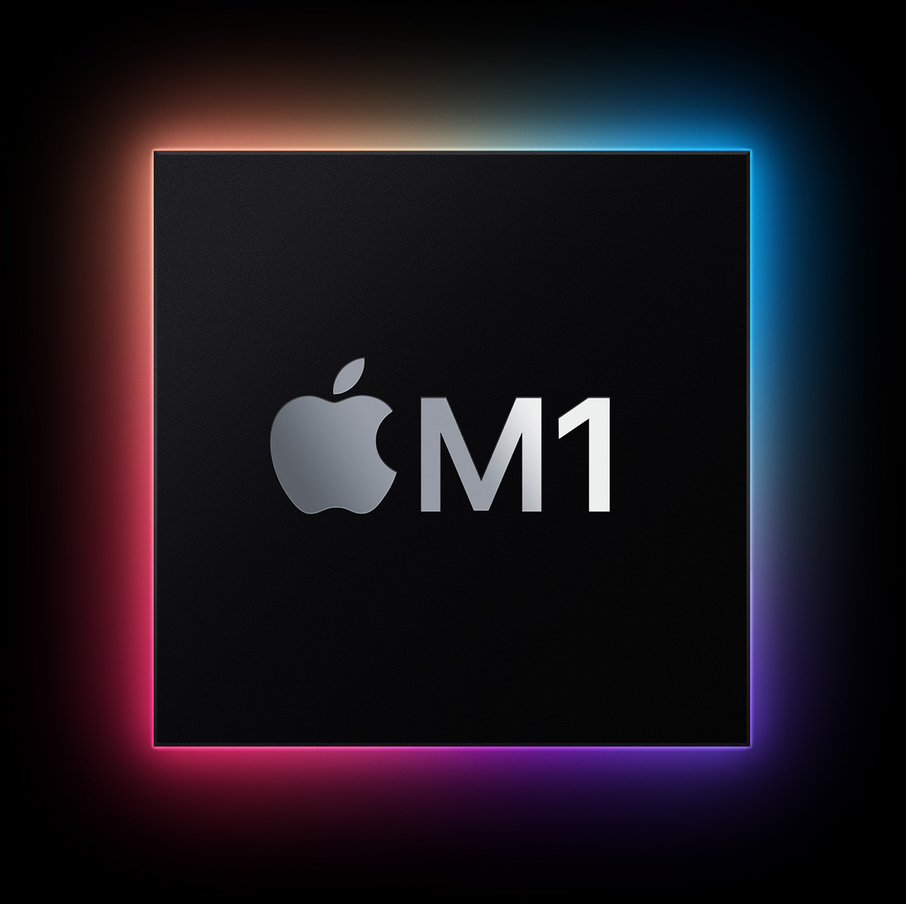 An Apple M1 chip representing Apple Silicon
