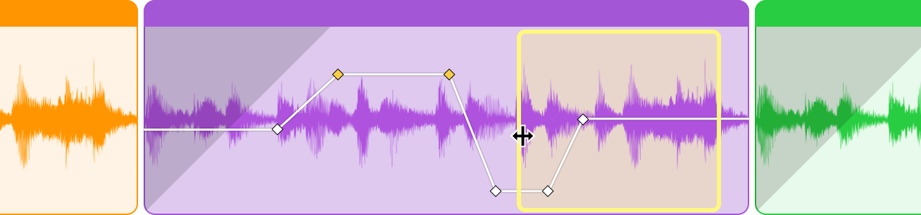 Audit tracks edited in Pompom's timeline view